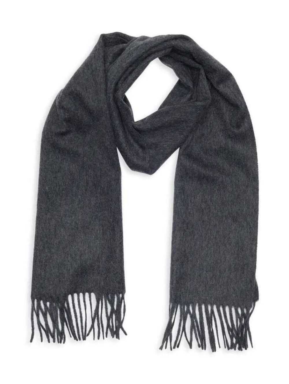 NWOT Nordstrom Rack Men's Gray 100% Cashmere Fringe Scarf